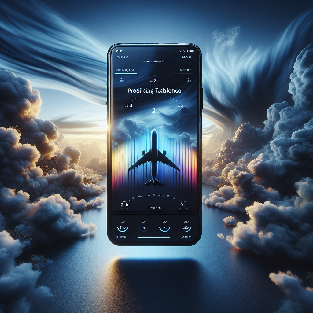 Turbulence forecast app showing flight turbulence map and tracker